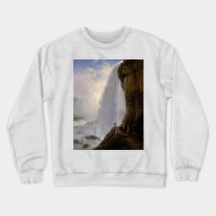 Underneath Niagara Falls by Ferdinand Richardt Crewneck Sweatshirt